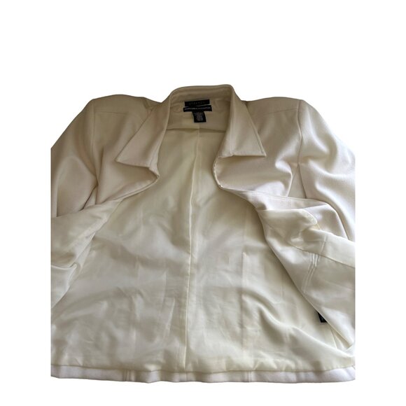 Norton McNaughton Womens Off White Wool Blend Zip-Up Jacket Size 14 Stretch - Picture 9 of 9